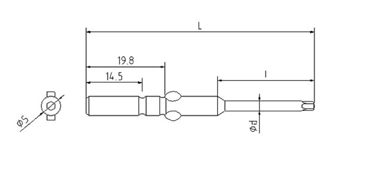 φ5六角起子头带变径