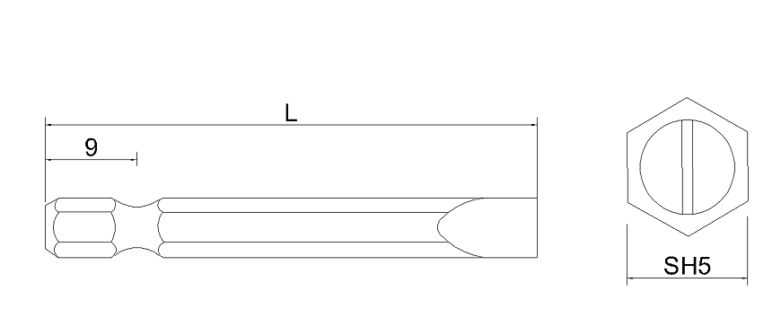 SH5一字起子头