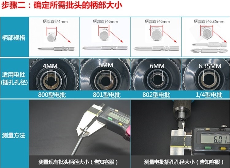 电批头规格型号