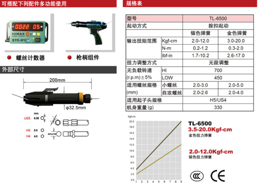 大扭力电动螺丝刀参数